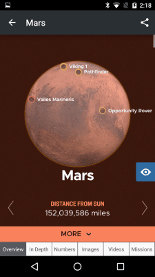 Capture d'écran de l'application NASA App - #7
