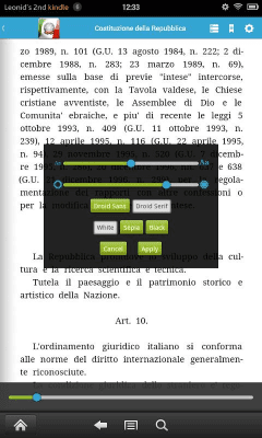 Capture d'écran de l'application Législation en Italie - #4