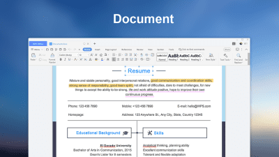 Capture d'écran de l'application WPS Office Free - #3