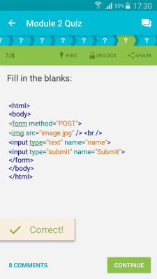 Capture d'écran de l'application Apprendre le HTML - #2