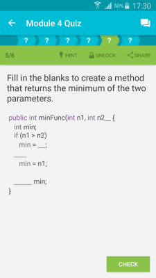 Capture d'écran de l'application Apprendre Java - #3