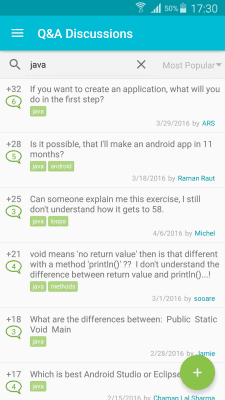 Capture d'écran de l'application Apprendre Java - #6