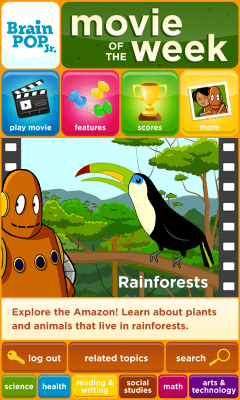 Capture d'écran de l'application BrainPOP Jr. Movie of the Week - #1