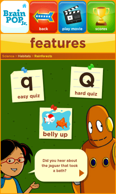 Capture d'écran de l'application BrainPOP Jr. Movie of the Week - #3