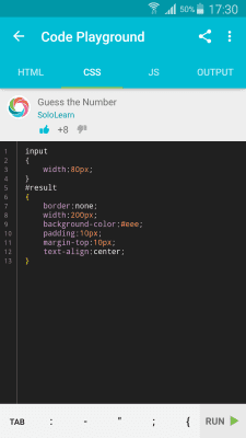 Capture d'écran de l'application Apprendre le CSS - #4