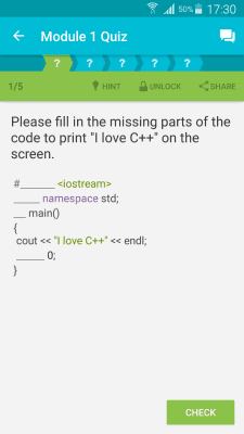 Capture d'écran de l'application Apprendre le C++ - #2