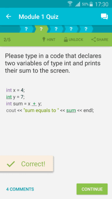 Capture d'écran de l'application Apprendre le C++ - #3