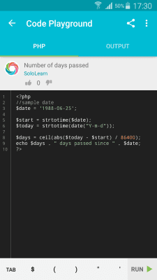 Capture d'écran de l'application Apprendre le PHP - #4