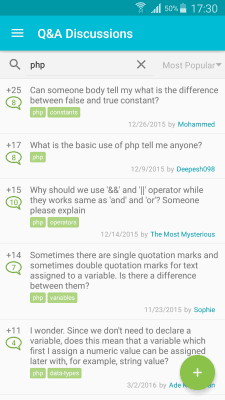 Capture d'écran de l'application Apprendre le PHP - #6