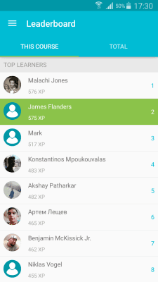 Capture d'écran de l'application Apprendre SQL - #7
