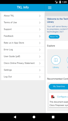 Capture d'écran de l'application Cisco TKL - #3