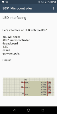 Capture d'écran de l'application 8051 Microcontroller Programming - #7