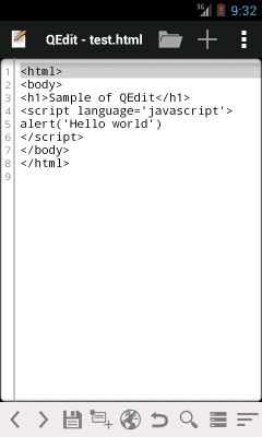 Capture d'écran de l'application QEdit - Code Editor in Pocket - #2