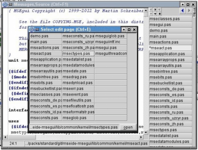 Capture d'écran de l'application MSEide+MSEgui - #4