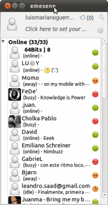 Capture d'écran de l'application Emesene - #3