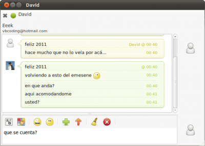 Capture d'écran de l'application Emesene - #4