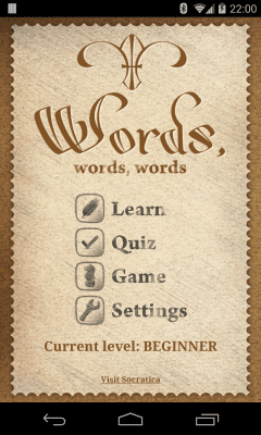 Capture d'écran de l'application Words, words, words! - #1