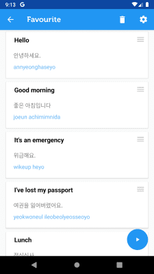 Capture d'écran de l'application Learn Korean Phrasebook - #8