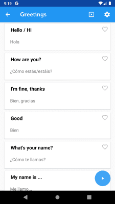 Capture d'écran de l'application Learn Spanish Phrasebook - #2