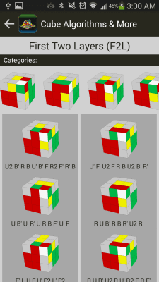 Capture d'écran de l'application Les algorithmes du Rubik's Cube et plus encore - #2