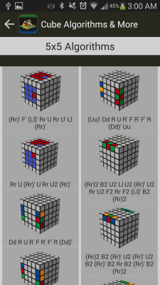 Capture d'écran de l'application Les algorithmes du Rubik's Cube et plus encore - #4