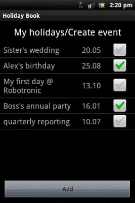 Capture d'écran de l'application Félicitations - #5