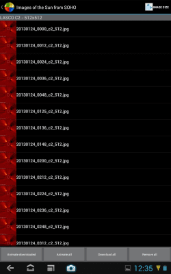 Capture d'écran de l'application Images SOHO du soleil - #3