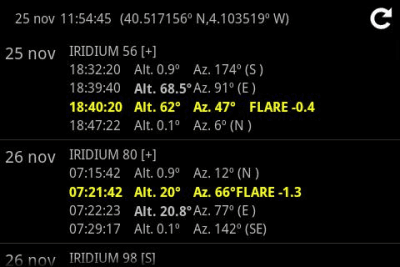 Capture d'écran de l'application Iridium - #2