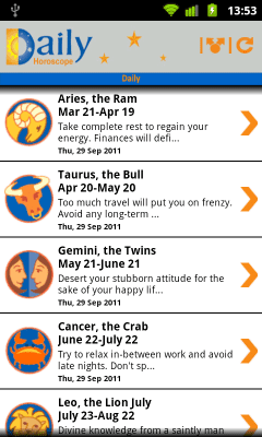 Capture d'écran de l'application Daily-Horoscope - #2