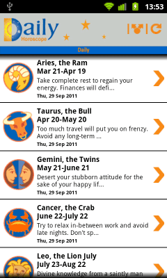 Capture d'écran de l'application Daily-Horoscope - #5