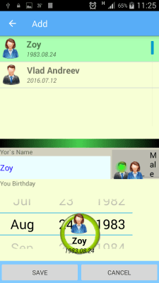 Capture d'écran de l'application Compatibilité des biorythmes avec le pronostic - #4