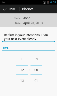 Capture d'écran de l'application BioRhythms - #4