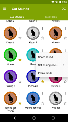 Capture d'écran de l'application Cat Sounds - #2