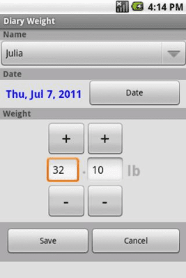 Capture d'écran de l'application Diary Weight - #1