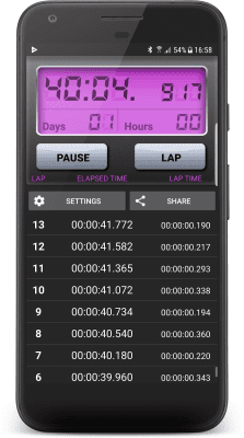 Capture d'écran de l'application Chronomètre de C Mobile - #2