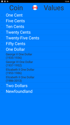 Capture d'écran de l'application Canada Coin Price Guide - #4