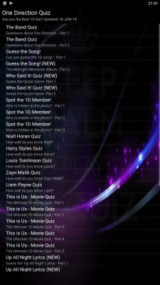 Capture d'écran de l'application One Direction quiz & 1D games - #2