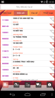Capture d'écran de l'application SAP Karaoke - #8