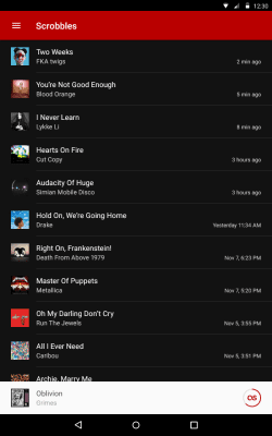 Capture d'écran de l'application Last.fm - #6