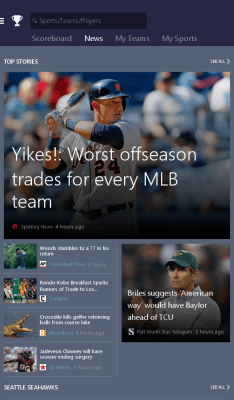 Capture d'écran de l'application MSN Sport - points et statistiques - #9