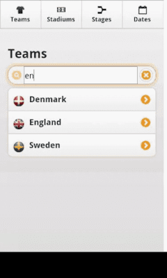 Capture d'écran de l'application Calendrier des matchs de l'EURO 2012 - #2