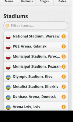 Capture d'écran de l'application Calendrier des matchs de l'EURO 2012 - #4