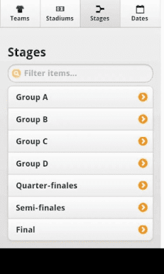 Capture d'écran de l'application Calendrier des matchs de l'EURO 2012 - #6