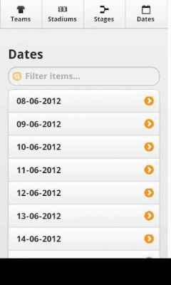 Capture d'écran de l'application Calendrier des matchs de l'EURO 2012 - #7