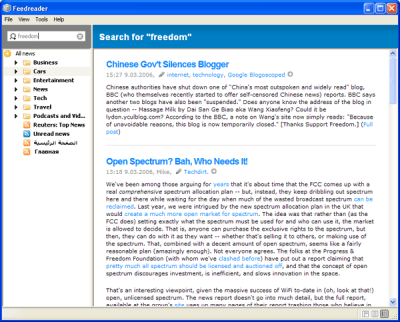 Capture d'écran de l'application FeedReader - #5