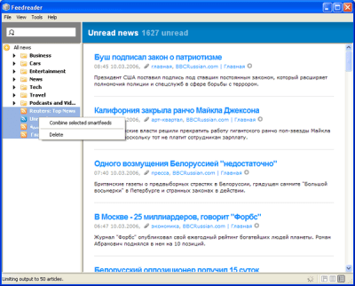 Capture d'écran de l'application FeedReader - #6