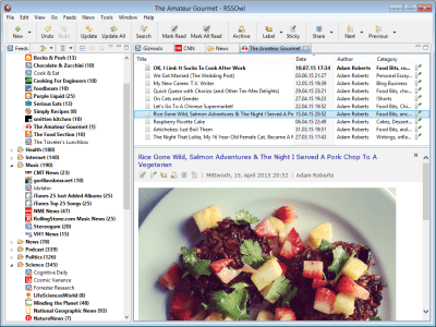 Capture d'écran de l'application RSSOwl Portable DBinside - #7