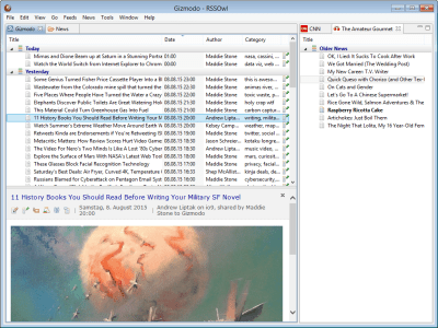 Capture d'écran de l'application RSSOwl Portable DBinside - #8