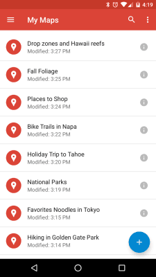 Capture d'écran de l'application Google My Maps - #1