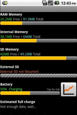 Capture d'écran de l'application Memory Status Widget - #2